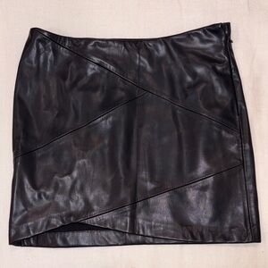 Zara Black Faux Leather Mini Skirt